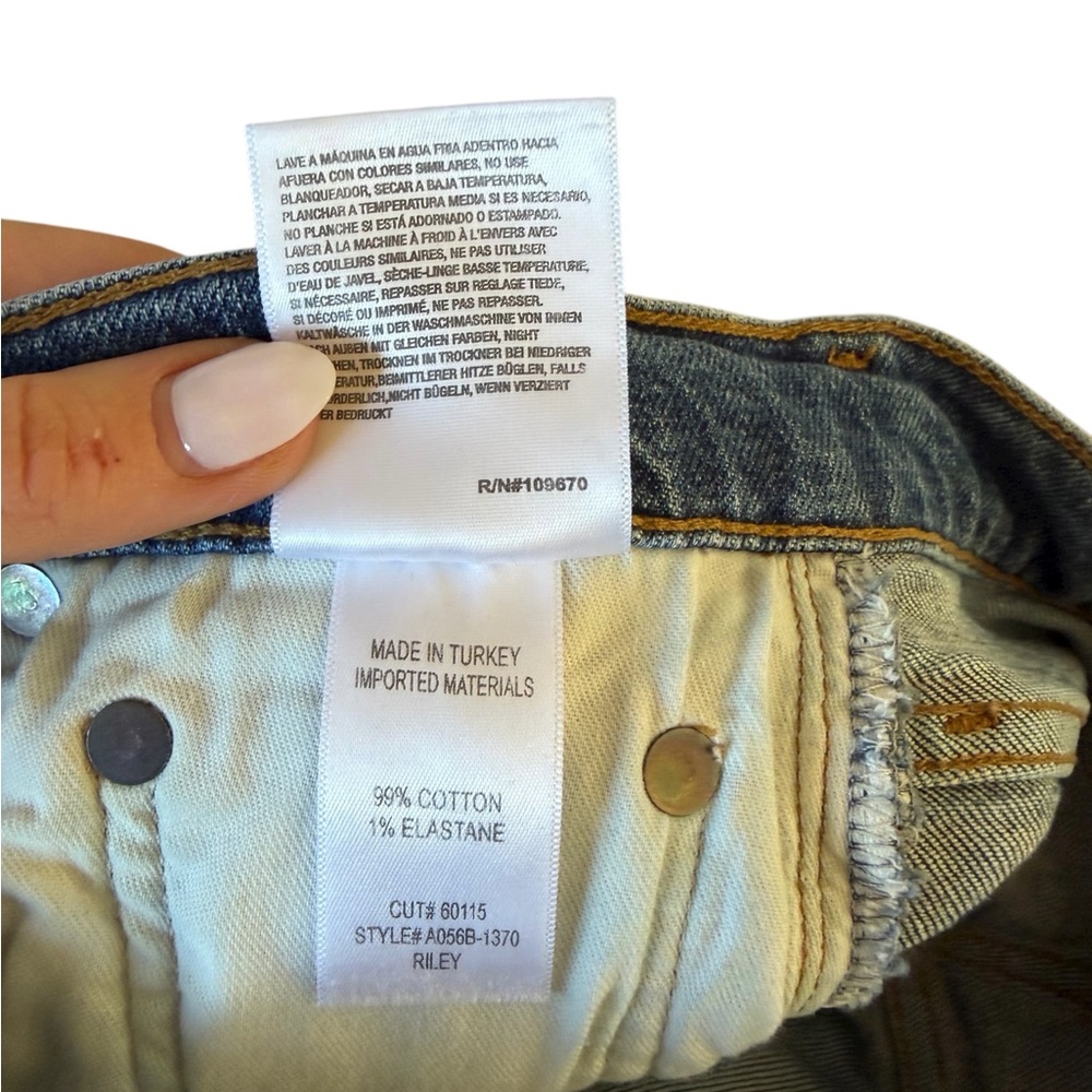 AGOLDE Riley High Rise Straight Crop‎ Jeans Medium Blue Wash Size 26 - Picture 7 of 8